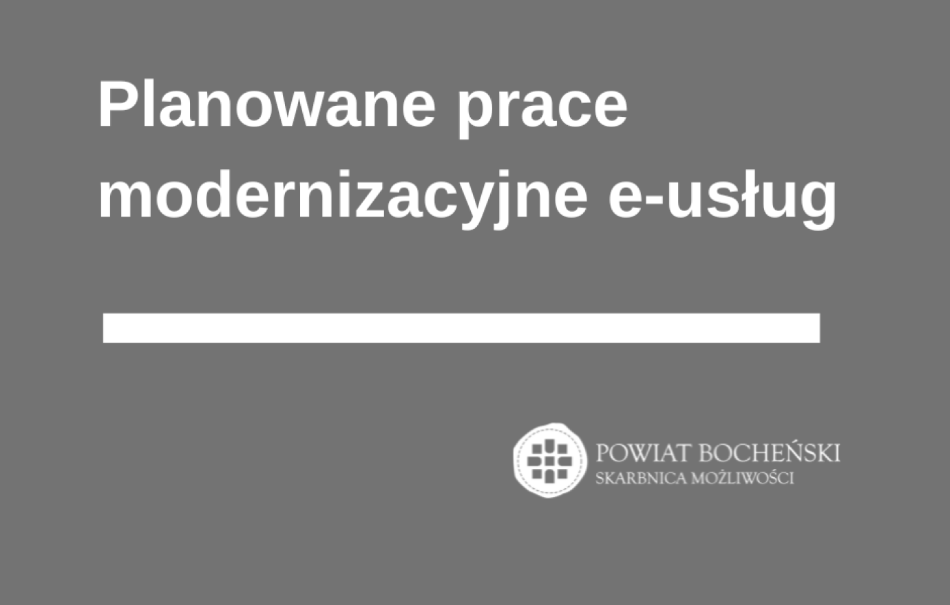 Planowane prace modernizacyjne e-usług